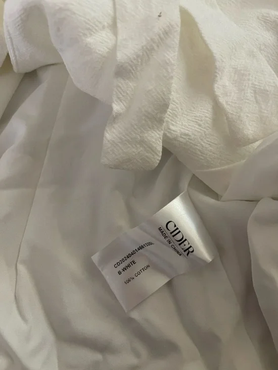 CIDER White Tie Front Top Sleeveless Minimal Clean Girl Size S NWT - Picture 5 of 8